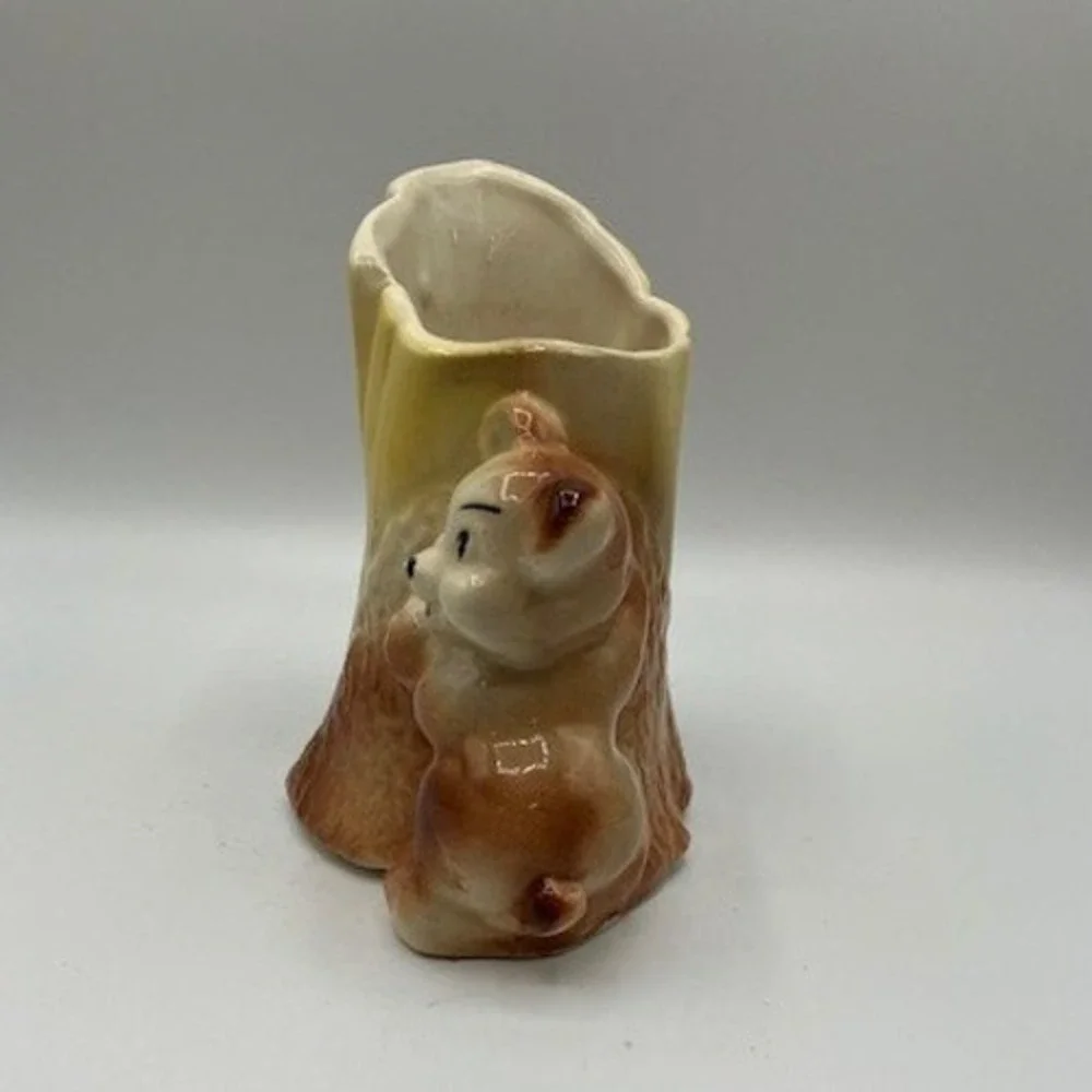 Vintage 1940's-1950's Ceramic Bear‎ Vase Planter by American Bisque Co. USA MCM